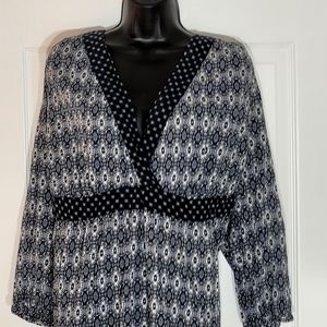 Michael Kors Cotton Print Top ~  Size 2X